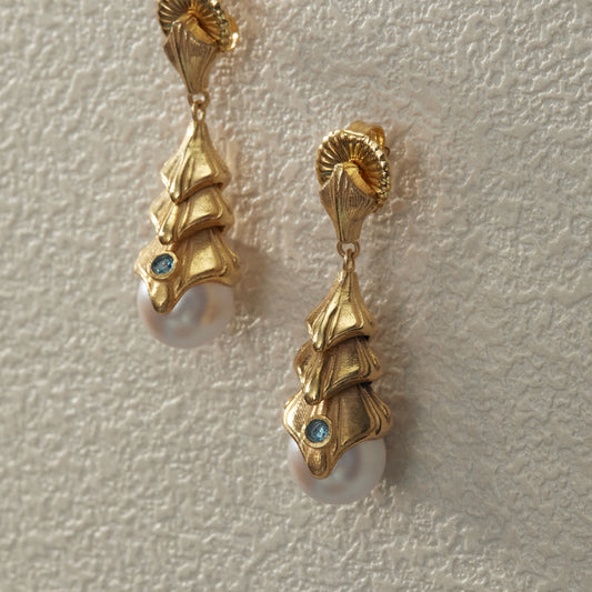 Pearl Earrings - Gold Plated Brass