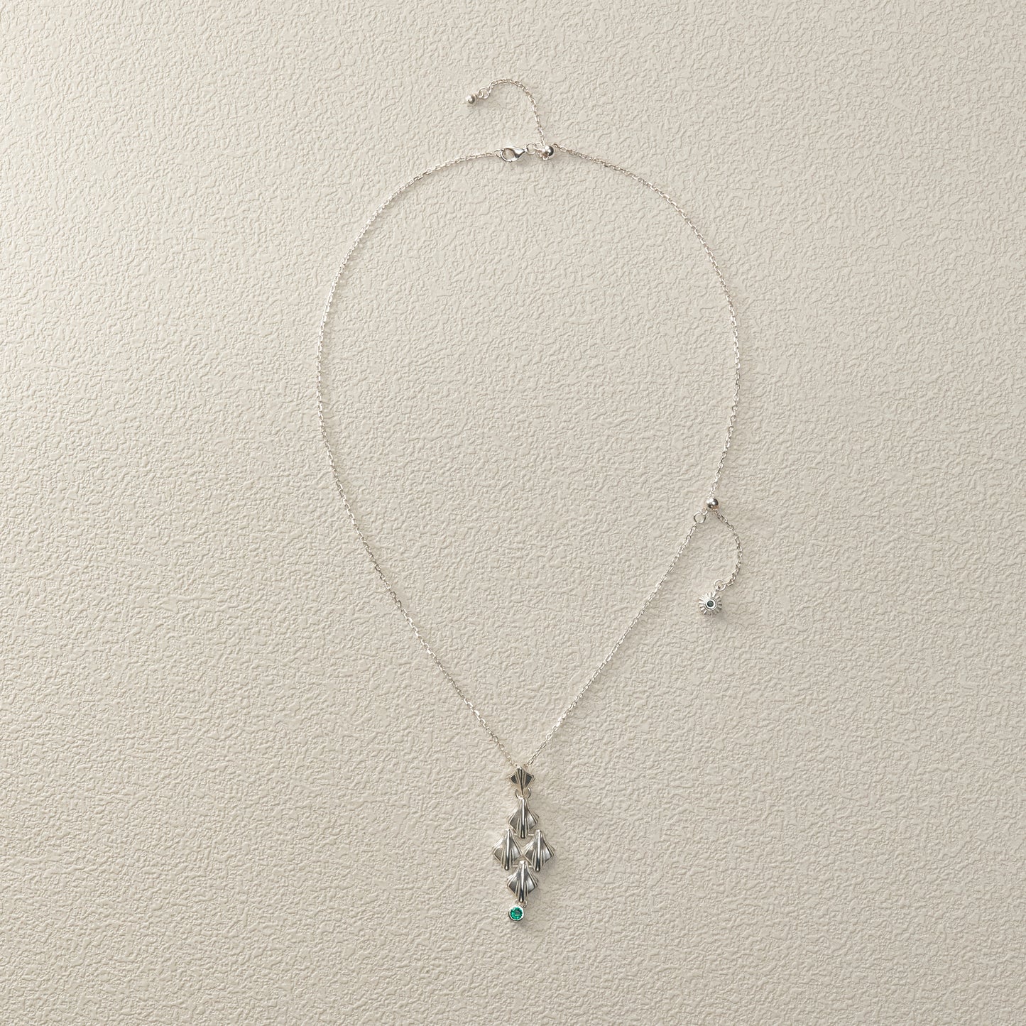 Small Pendant Necklace (with Sliding Chain) - Silver