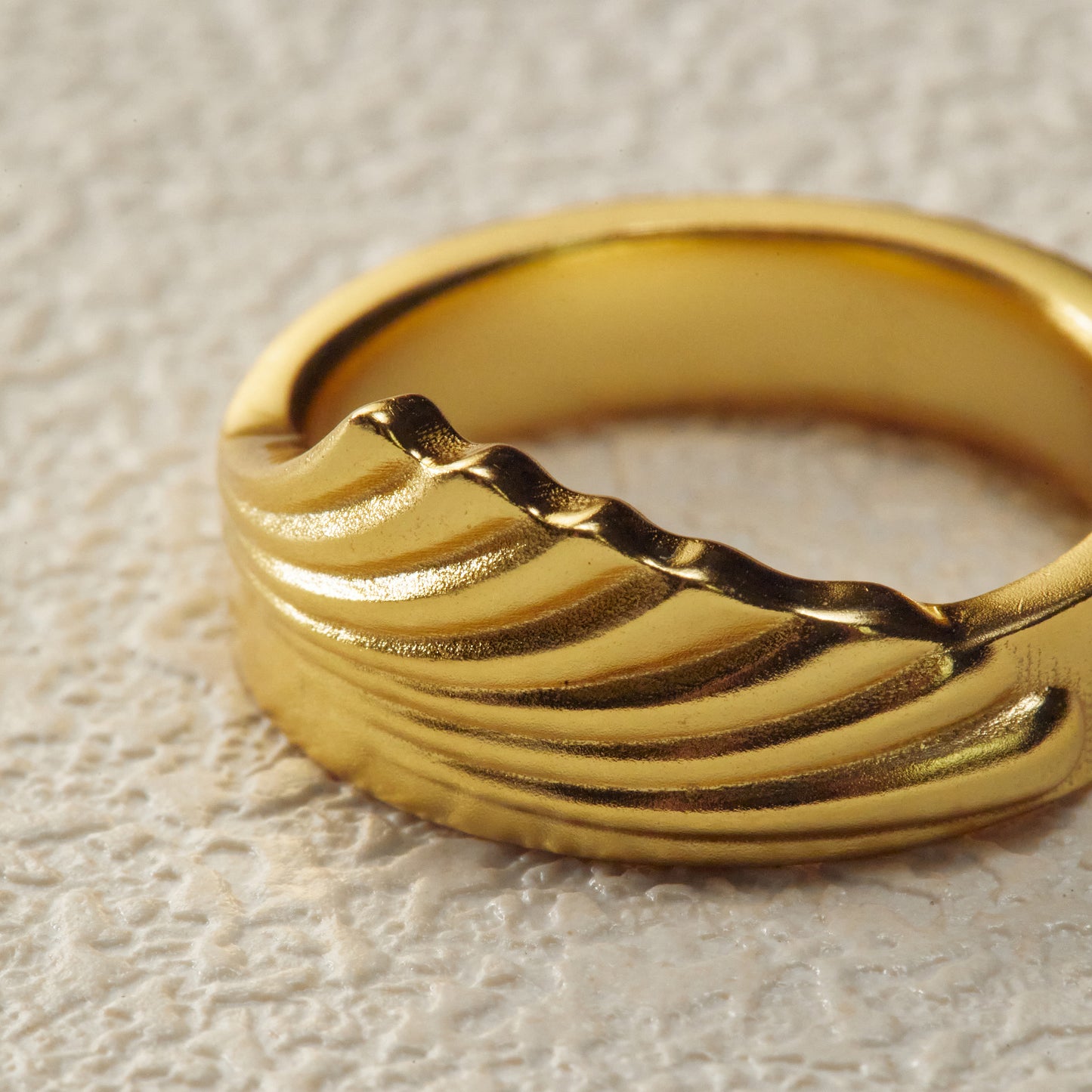 Shell Ring - Gold Plated Brass