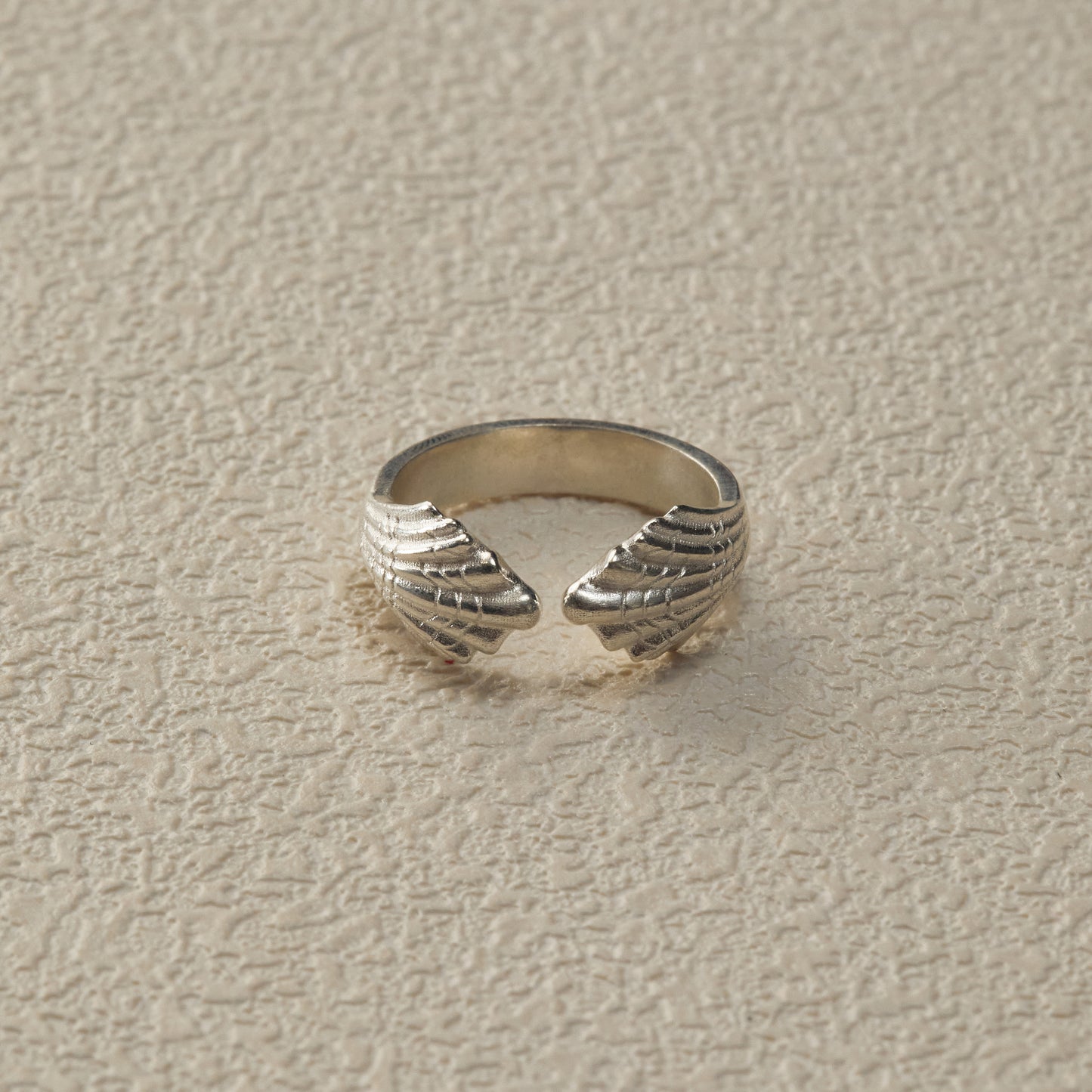 Shell Adjustable Ring - Silver