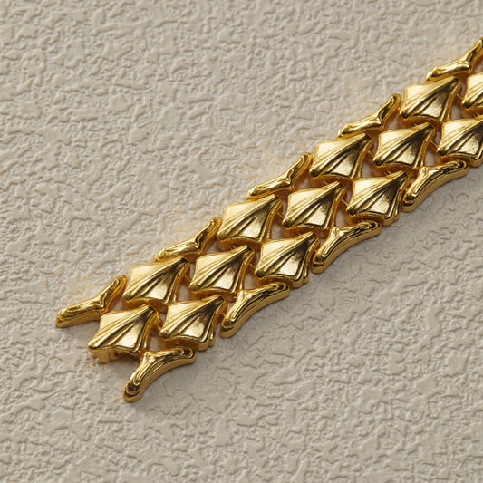 Plain Watch Strap - Gold Plated Brass